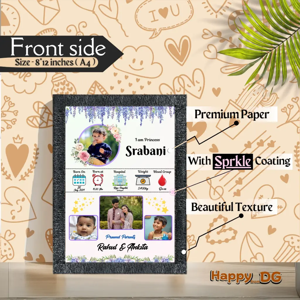 Baby born Photo Frame