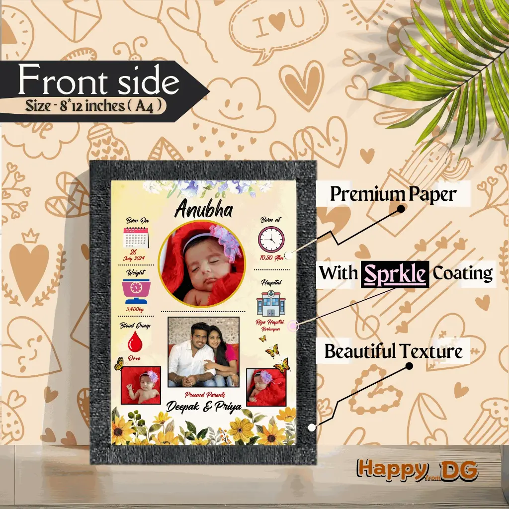 Baby born Photo Frame