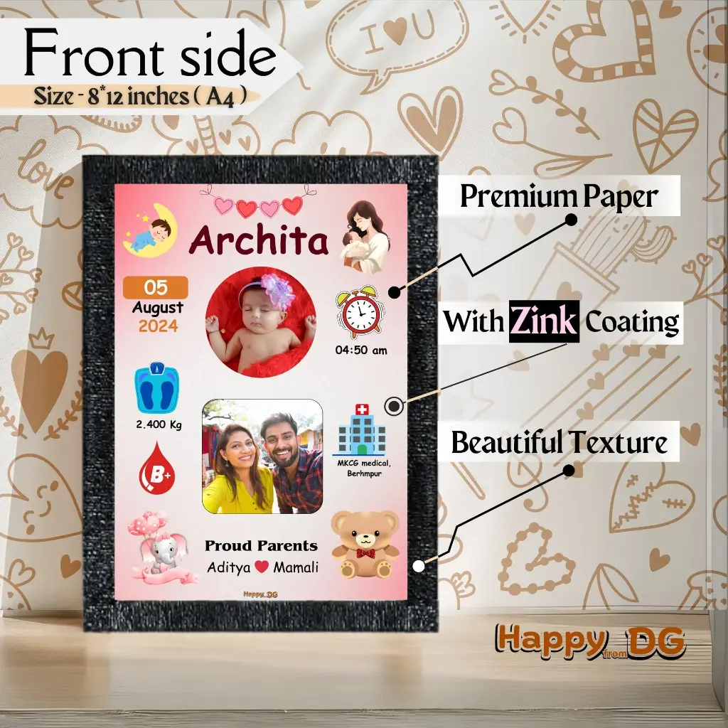 Baby born Photo Frame