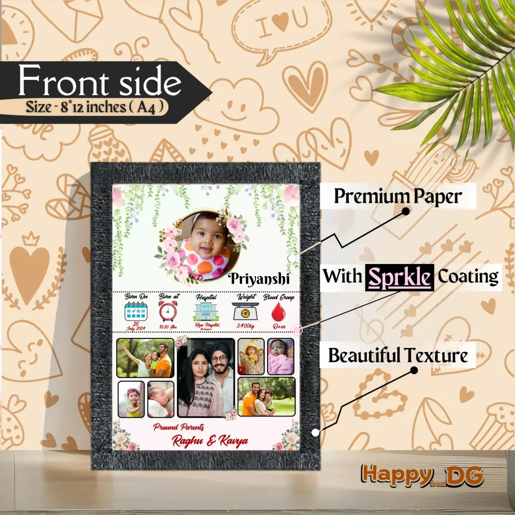 Baby born Photo Frame