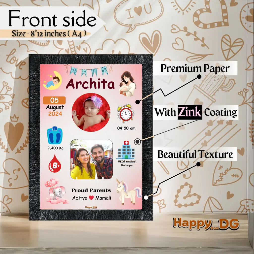 Baby born Photo Frame