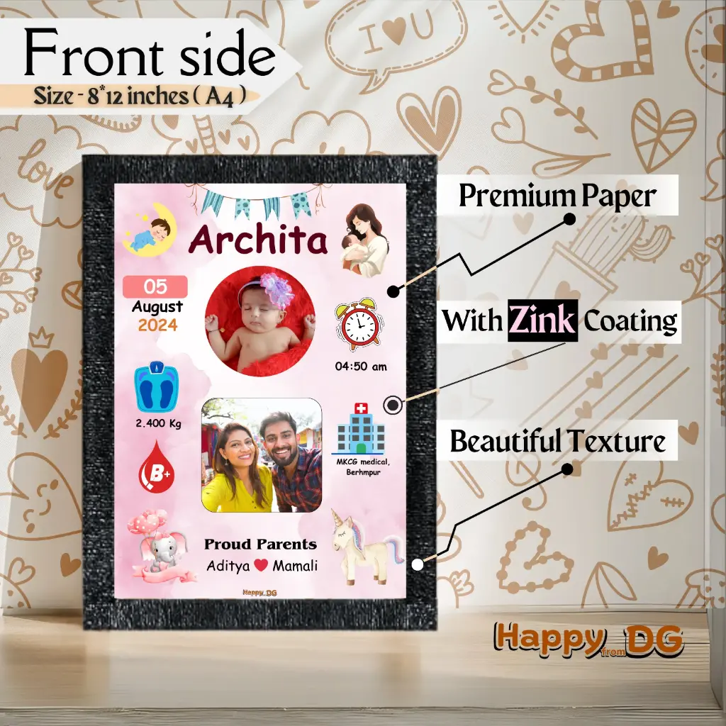Baby born Photo Frame
