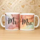 Elegant Mr. & Mrs. Ceramic Mug Set – Perfect for Couples