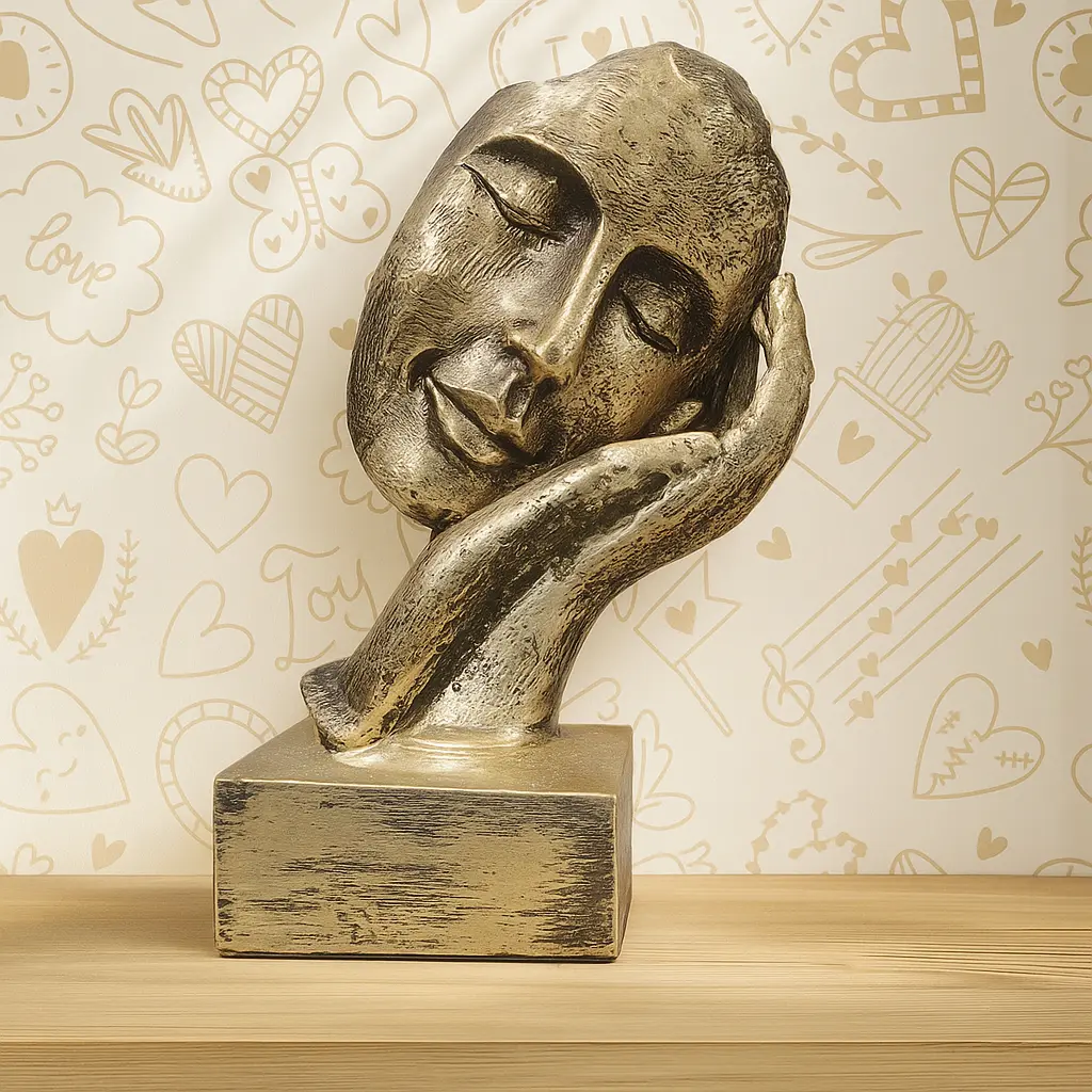 [M1] Modern Face Statue – Artful Gift