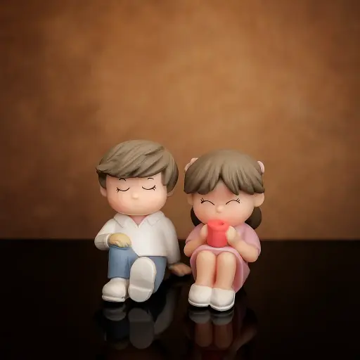 [C2] Couple Figurine Decorative Set