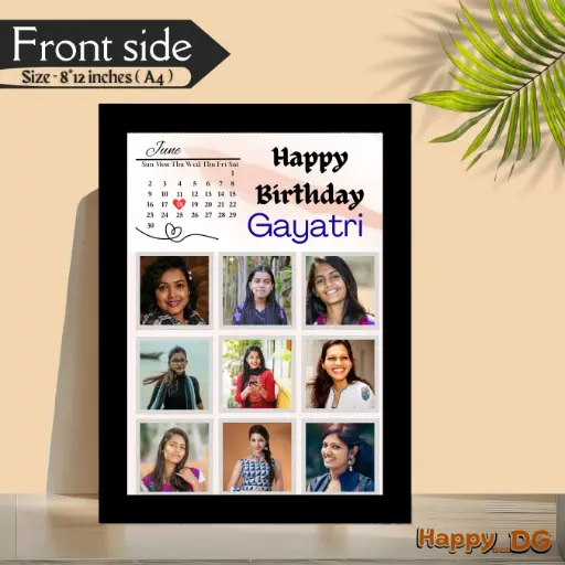 [b-6] Happy Birthday Custom Photo Frame – Add Name, Date & Picture